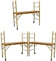 3 Set of 6 feet Multi Purpose Scaffold Rolling Tower Baker-Style Scaffold with U Lock