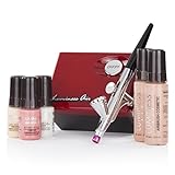 Luminess Air Red & Black Legend Airbrush System with 5 Piece Deluxe Airbrush Foundation & Cosmetic Starter Kit, Medium