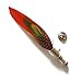 Sunny Home Men's Colorful Feather Handmade Lapel Pin Boutonniere for Suit(Pack of 6)