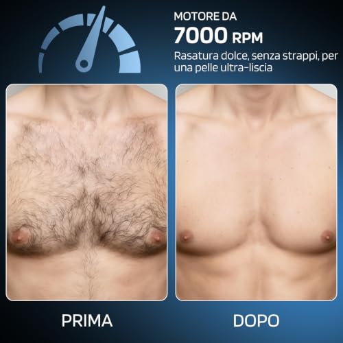 MAXGROOM Men's Electric Shaver Waterproof IPX6 | Men's Body Hair Removal, Shaver Intimate Parts with LED Display Charging Type-C Motor 7000RPM