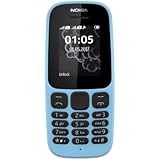 Nokia 105 [2017] TA-1037 Only 2G Dual-Band (850/1900) Factory Unlocked Mobile Phone Black no warranty (Blue)