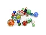 Fun Central 160 Pieces - Glass Marbles Bulk Assortment for Kids