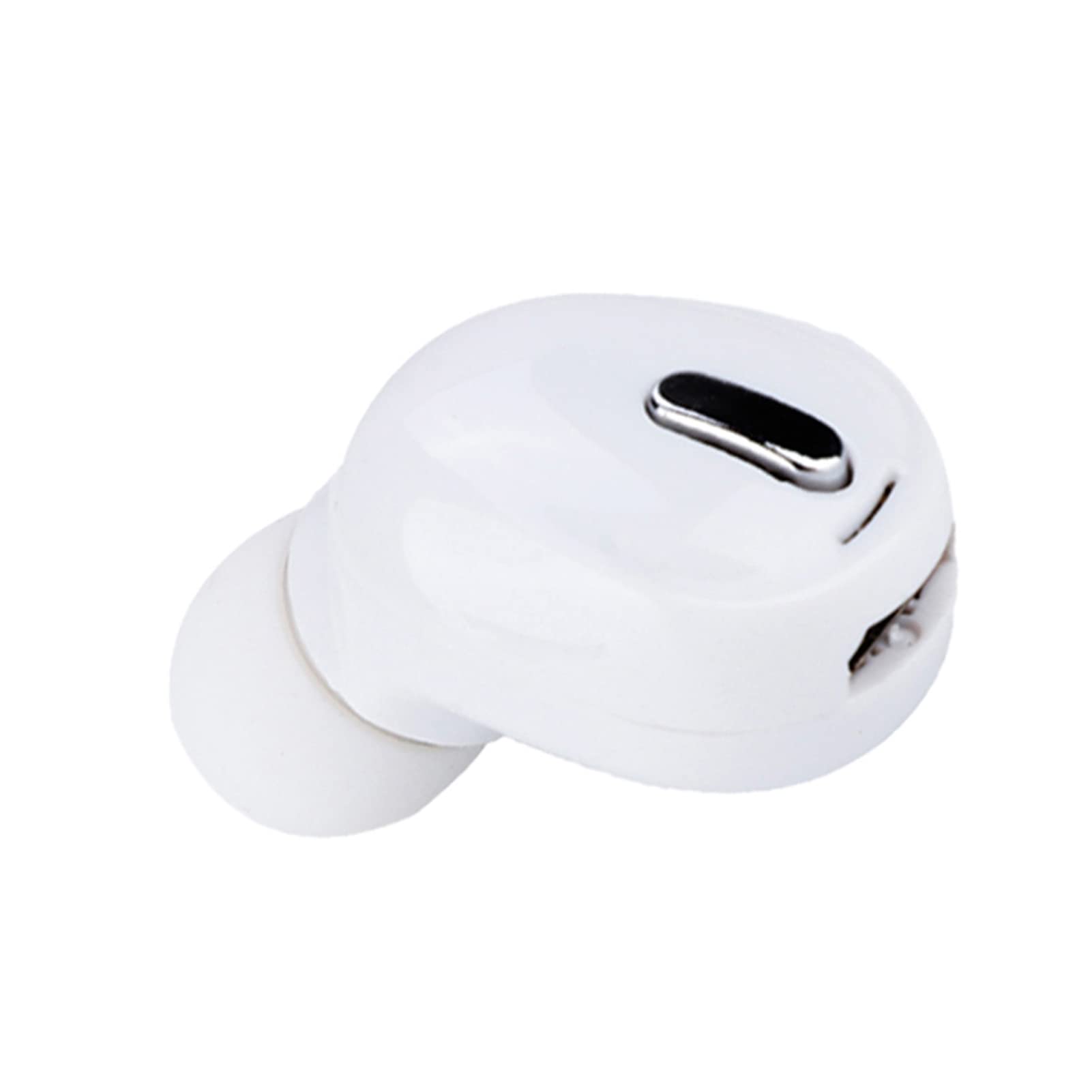 Lazmin Mini Invisible Single Bluetooth 5.0 Earbud,Wireless Headphone Universal Sports Earpiece Car Headset,for Smart Phones,for Driving/Business/Office(White)