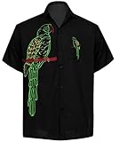 LA LEELA Men's Hawaiian Shirt Summer Casual Short