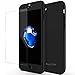iPhone 7 Plus Case/iPhone 8 Plus Case, AnsTOP Thin Exact-Fit 360 Full Body Case Coverage Protective Dual Layer iPhone Hard Case with Tempered Glass Screen Protector for iPhone 7 Plus, 8 Plus(Black)