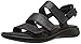 ECCO Women's Women's Soft 5 3-Strap Flat Sandal, Black, 40 EU/9-9.5 M US