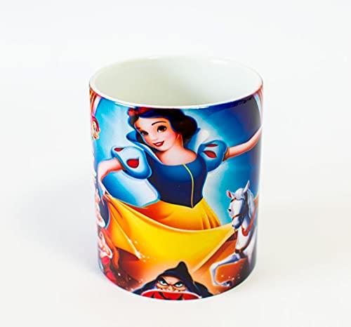 TusPersonalizables.com White Ceramic Princess Snow and the 7 Dwarfs Mug