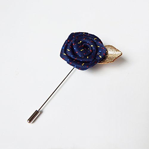 3pcs Wedding Rose Boutonniere Lapel Pins Set For Men Flower White Red Blue RareLove