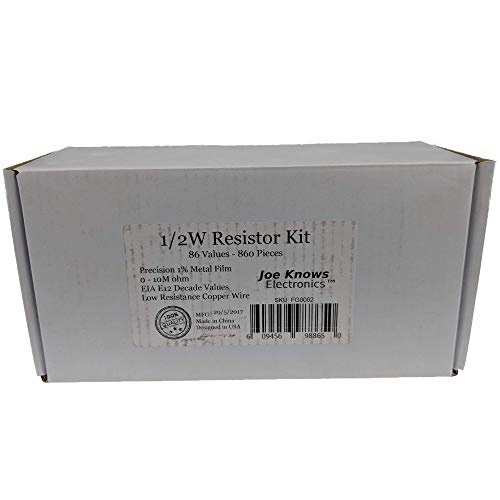 Joe Knows Electronics 1/2W 86 Value 860 Piece Resistor Kit