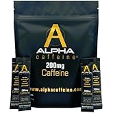 Alpha Caffeine Drink Energizer I Energy Boost Any Drink I 200mg Unflavored Pure Caffeine Powder I Energy in just 30 Minutes I 15 Sticks