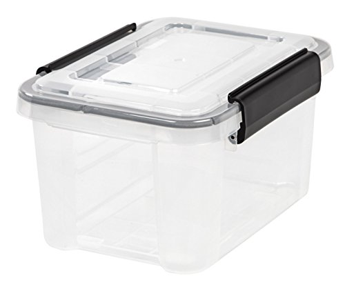 Iris 6.5 quart weathertight storage box, 6 pack, clear