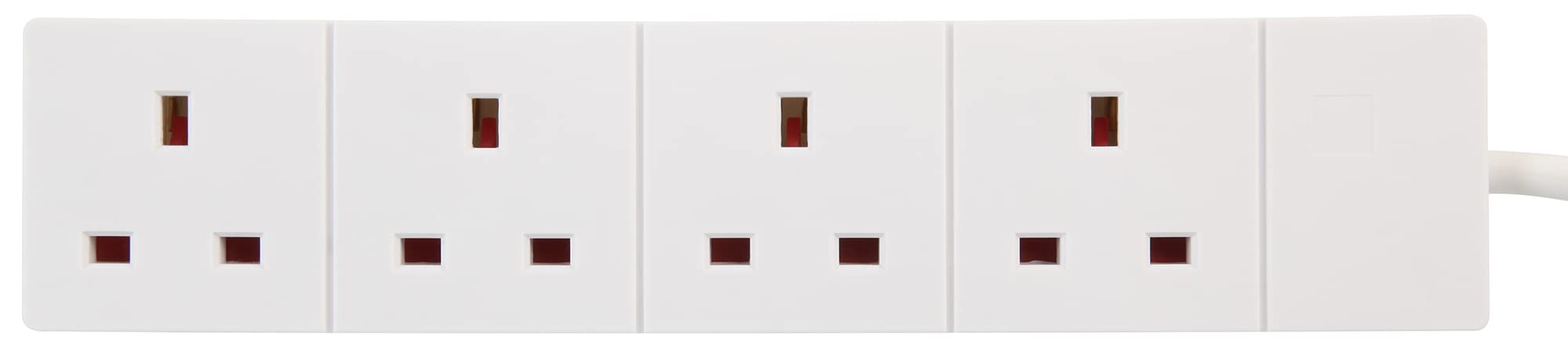 PRO ELEC PELB1517 4 Gang Extension Lead 2m, White — image 1