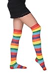 Isadora Paccini Women's Colorful Patterned Over The Knee Socks