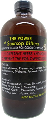 Soursop Bitters: Natural Remedy for Colon Cleansing [Pack of 2 - Brown - 16 oz.]
