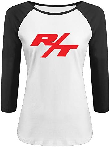 MRNG Women's R/T RT Dodge Logo 3/4 Sleeves Baseball T-shirt Black S