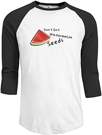 Man Don't Eat Watermelon Seeds Cotton 3/4 Raglan Shirts Boyfriend Baseball Jerseys Tee