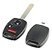 Key Fob Keyless Entry Remote Shell Case & Pad fits Honda Accord Civic CR-V CR-Z Fit Insight Odyssey (MLBHLIK-1T, N5F-S0084A)