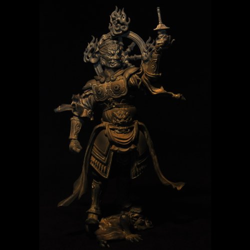 Kaiyodo Takeya Revoltech Action Figure: #001 Tamonten Wooden Version