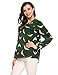 Zeagoo Women's Casual Print Chiffon V Neck High Low Hem Blouse Top,Green,X-Large