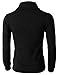 H2H Mens Knited Slim Fit Pullover Sweater Shawl Collar with One Button Point Black US S/Asia M (KMOSWL036)