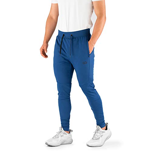 Contour AthleticsMen's Joggers Hydrafit Track Pants Men's Sweatpants Active Sports Running Workout Pant Zipper Pockets
