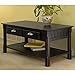 Winsome Timber Occasional Table, 38 inches, Black