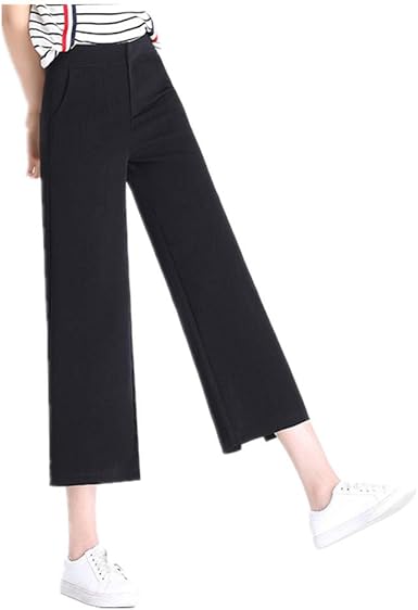 high waist split leg trousers