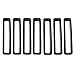 EAG 97-06 Jeep Wranngler TJ Grille Insert Black ABS Trim Front Grill Open 7PCS (41-0139)