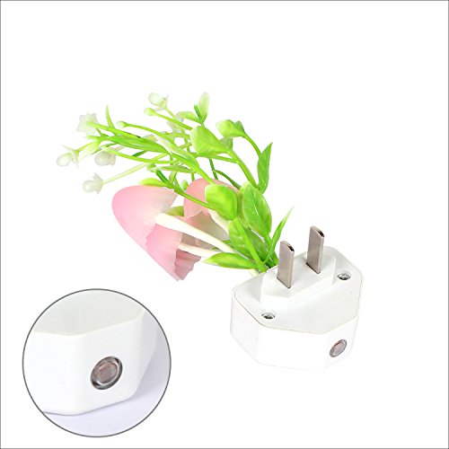 FAISHILAN LED Night light Color Changing Mushroom Wall Lights, Auto On/off And Color Changing, Energy Saving Light Sensor