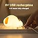 Cute Puppy Dog Nursery Night Light Lamp for Baby Toddlers Kids Children Bedroom Decorations | Soft Silicone Body with Touch Sensor Dual Colors Switch, Timer & Dimmer Function, USB Rechargeable