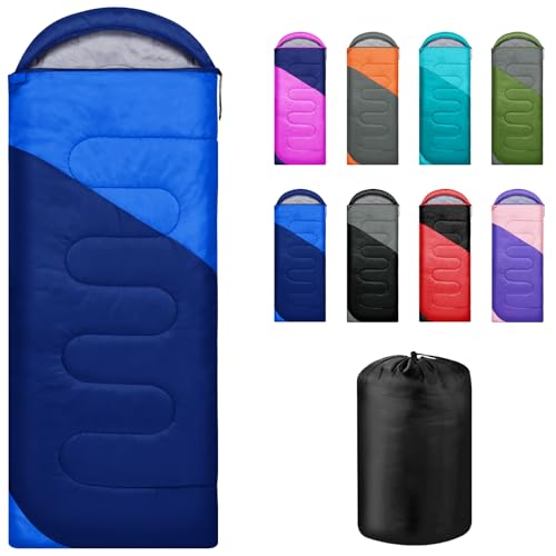 Yarmiene Schlafsack 3-4 Jahreszeiten,Schlafsack Outdoor für Erwachsene und Kinder, Schlafsäcke für Tragbare Rechteckige Weich Dick und Warm Outdoor, C