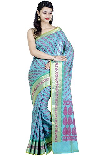 Chandrakala Blue Banarasi Art Silk Saree