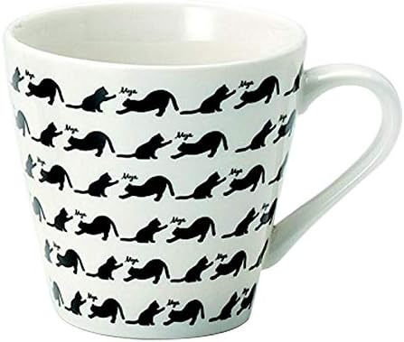 Amazon Co Jp カクニ モノトーン猫マグ 黒猫 K ホーム キッチン