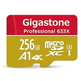 Gigastone 256GB Micro SD Card, Professional 4K Ultra HD, High speed 4K UHD gaming, Micro SDXC UHS-I U3 C10 Class 10 Memory Card with Adapter
