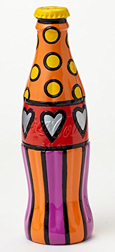 Enesco Coke by Romero Britto Coke Bottle Yellow Cap Figurine, 6.5-Inch
