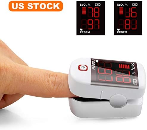 Pulse Oximeter Fingertip, Digital SpO2 Oxygen Saturation Monitor Pulse Rate Monitor with OLED Screen, Lanyard Oximeter Finger with Pulse for Adults and Children