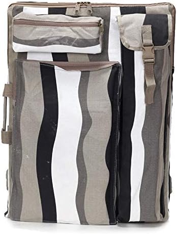 1PCS Artist Portfolio Backpack Bag for Drawing Sketching Painting Art Supplies Art Supplies Size 26” x 19.6” (Stripe Color)