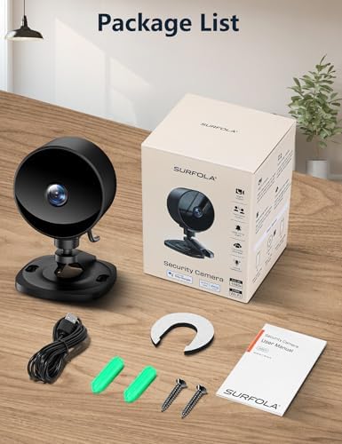 Überwachungskamera für den Innenbereich, 1080P, Überwachungskamera, Haussicherheit, Bewegungs-/Tonerkennung, Heimsicherheitskamera, 2-Wege-Audio, Nachtsicht, Alarm, SD und Cloud, 4er-Pack