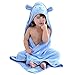 Baby Hooded Toddler Towel with Bear Ear- Soft and Thick 100% Cotton Bath Set for Kids Girls Boys Infant and Toddler, Good Choice (Blue)