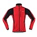 ARSUXEO Winter Warm UP Thermal Softshell Cycling Jacket Windproof Waterproof Bicycle Mountain Bike Clothes 15-K Red Size Medium