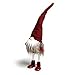 ITOMTE Handmade Swedish Tomte, Santa - Standing Figurines Plush Gnome with Spring - Home Christmas Ornaments Gifts Christmas Decoration Table Decor - Red