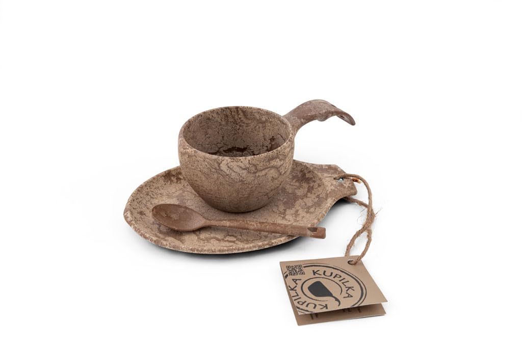 Kupilka 3-Piece Set 21 Cup with Spoon 14 Plate - Brown