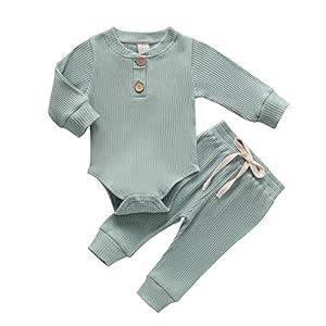T- Babykledingset voor meisjes met lange mouwen, romper, body shirt + lange broek, kledingset voor lente en zomer…