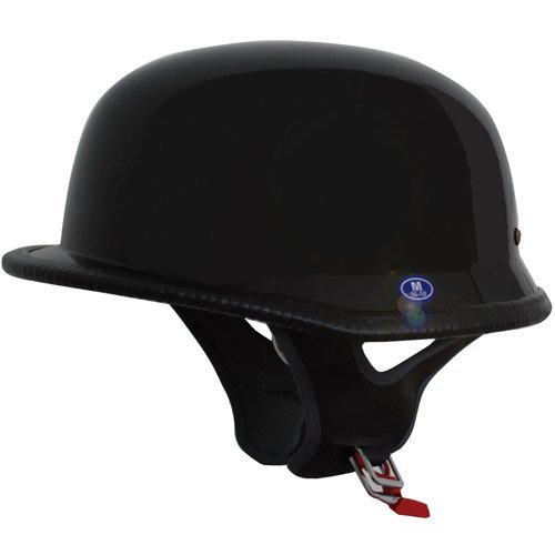 German Motorcycle Half Helmet DOT Low Profile Black 115(L)