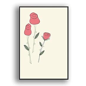 Framed Canvas Wall Art Beautiful Flowers in Grid Giclee Print Gallery Wrap Modern Home Prints Ready to Hang - 16x24 inches