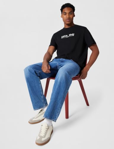 SS 30S WHSL CK NYC Graphic Tee LV14RE831G T-Shirt Graphique pour Homme, Noir (Noir), Taille M, Noir (Noir), M