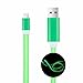 Bambud Lightning Cable, Flowing LED Light Up iPhone Charger Cable 3 ft USB A to Lightning Sync and Charging iPhone Cable Cord for iPhone X/8/7/7 Plus/6s/6s Plus/6/6 Plus/5s/5c/5/iPad/iPod (iOS Green)
