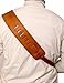 WerKens Genuine Leather Guitar Strap 3″ Inch Wide, Adjustable Padded, Vintage Guitar Straps - Brown