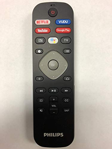 Philips URMT26RST004 Android TV Remote & Google Voice Assistance 43PFL5604/F7, 43PFL5704/F7, 50PFL5604/F7, 50PFL5704/F7, 55PFL5604/F7, 55PFL5704/F7, 65PFL5504/F7, 65PFL5604/F7, 65PFL5704/F7