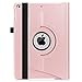Fintie Rotating Case for iPad 6th / 5th Generation (2018/2017), iPad Air 2 / Air 1 (9.7 Inch) - 360 Degree Rotating Stand Cover Auto Sleep Wake, Rose Gold